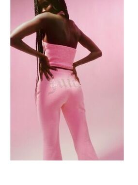 Juicy Couture Sulking Room Pink Terry Cloth Track Pants